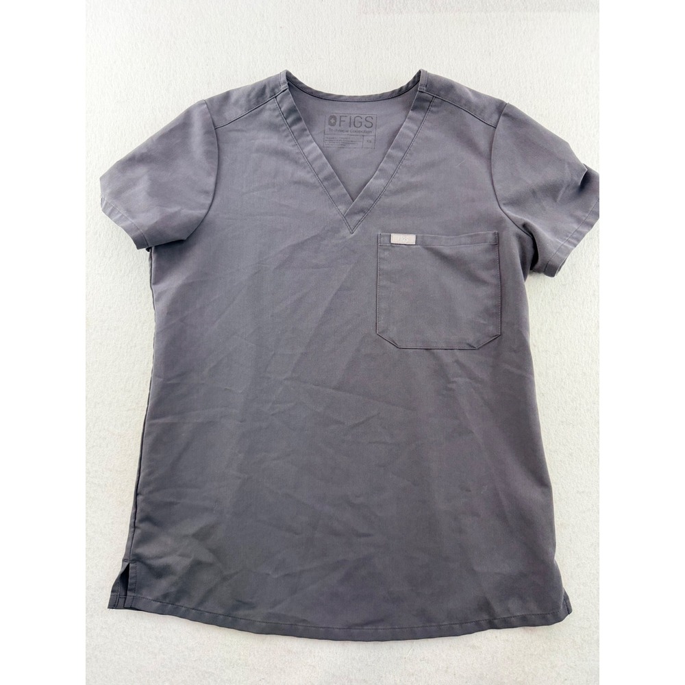 FIGS Catarina One-Pocket Scrub Top Women's XS Charcoal Gray FW1000